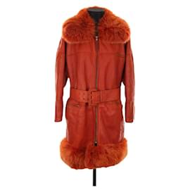 Dior-Fur coat-Orange