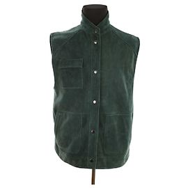 Autre Marque Veste Modetrotter en daim vert L Vert