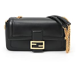 Fendi-Sac à bandoulière Fendi Baguette Chain-Noir
