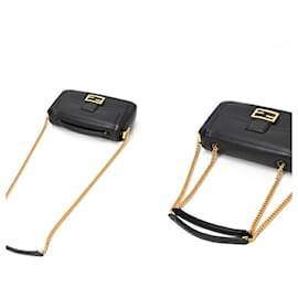 Fendi-Sac à bandoulière Fendi Baguette Chain-Noir