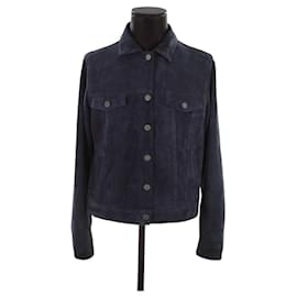 Autre Marque-Suede jacket-Navy blue