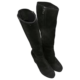 Prada-PRADA Boots T.EU 39 Suede-Black
