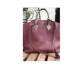 Louis Vuitton-Lockit MM Leather Python-Dark red