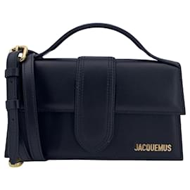 Jacquemus-Black Leather Le Grand Bambino Structured Shoulder Bag-Black