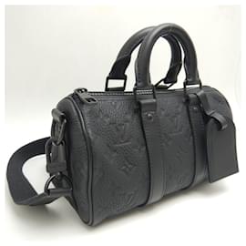 Louis Vuitton-Louis Vuitton Monogram Trompe L'Oeil Keepall Bandouliere 25 Handbag-Black