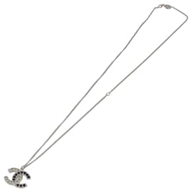 Chanel-CHANEL Necklace metal Silver CC Auth 101323A-Silvery