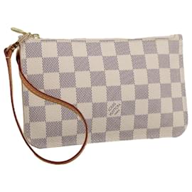 Louis Vuitton-LOUIS VUITTON Damier Azur Neverfull PM Pouch Accessory Pouch LV Auth 103659-Other