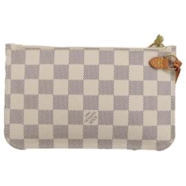 Louis Vuitton-LOUIS VUITTON Damier Azur Neverfull PM Pouch Accessory Pouch LV Auth 103659-Other