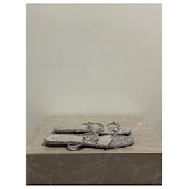 Christian Louboutin-CHRISTIAN LOUBOUTIN Sandals T.EU 38 Leather-Silvery