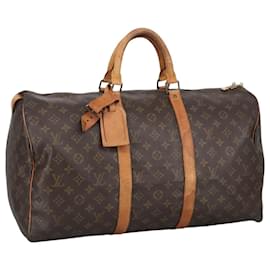 Louis Vuitton-LOUIS VUITTON Monogram Keepall 50 Boston Bag M41426 LV Auth 102380-Monogram