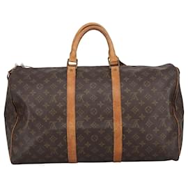 Louis Vuitton-LOUIS VUITTON Monogram Keepall 50 Boston Bag M41426 LV Auth 102380-Monogram