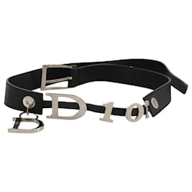 Christian Dior-Christian Dior Belt Leather 37"" Black Auth yk15977-Black