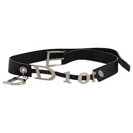 Christian Dior-Christian Dior Belt Leather 37"" Black Auth yk15977-Black