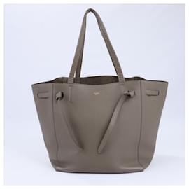 Céline Borsa a spalla Celine Small Cabas Phantom in pelle greige Cammello