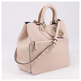 Dior-Dior Diorissimo Large Leather 2Way Handbag in Pink-Beige