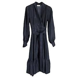Autre Marque-Stine Goya Shiny Niki Dress in Navy Blue Polyester-Blue,Navy blue