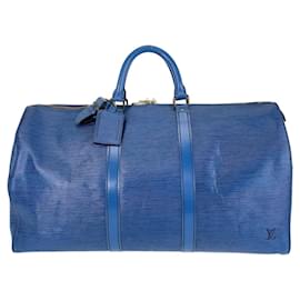 Louis Vuitton-Louis Vuitton Epi Keepall 50 Leather Bag-Blue