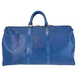 Louis Vuitton-Louis Vuitton Epi Keepall 50 Leather Bag-Blue