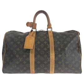 Louis Vuitton-Louis Vuitton Monogram Keepall 45 Travel Bag-Brown