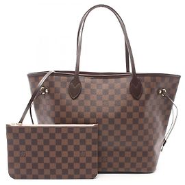 Louis Vuitton Damier Neverfull MM Tote Bag N40598 Brown