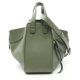 Loewe Hammock Small Leather Handbag Khaki Green