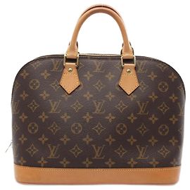 Louis Vuitton Alma PM Handbag Monogram Brown Brown
