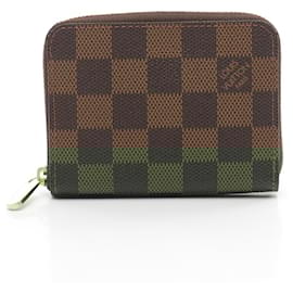Louis Vuitton-Louis Vuitton Damier Ebene Zippy Coin Purse Wallet-Brown