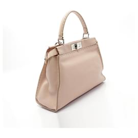 Fendi-Fendi Peekaboo Regular Leather Handbag 8BN226-Pink