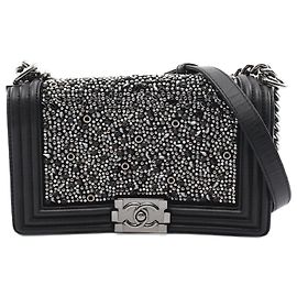 Chanel Boy Matelasse Leather Shoulder Bag A67086 Black