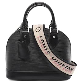 Louis Vuitton-Louis Vuitton Alma BB Leather Handbag M59217-Black
