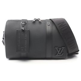 Louis Vuitton Leather City Keepall Shoulder Bag M59255 Black