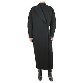 Alaïa Black wool long coat - size UK 6 Black