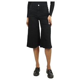 Frame Denim Black denim cullottes - size UK 6 Black