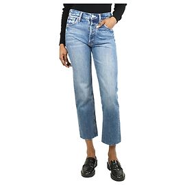 Mother Jean bleu taille haute Bleu