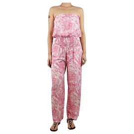 Melissa Odabash Combinaison large à fleurs roses et blanches - taille S Rose