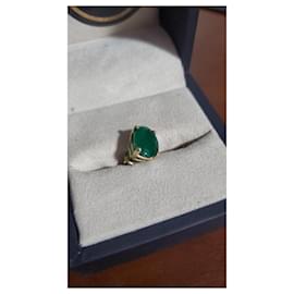 Autre Marque-Brinco Masculino Solitari Esmeralda Genuine Colombiana Ouro 18 k-Green