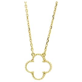 Van Cleef & Arpels-Van Cleef & Arpels Vintage Alhambra Pendant Necklace-Golden