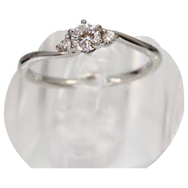 Autre Marque-Pt900 Diamond Ring 0.202ct 0.4ct-Other