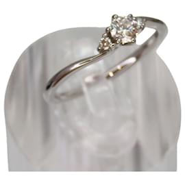 Autre Marque-Pt900 Diamond Ring 0.202ct 0.4ct-Other