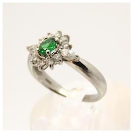Autre Marque-Pt900 Garnet Diamond Ring 9-Other