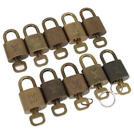 Louis Vuitton-LOUIS VUITTON Padlock 10set metal Gold Tone LV Auth 102911-Other