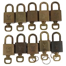 Louis Vuitton-LOUIS VUITTON Padlock 10set metal Gold Tone LV Auth 102911-Other