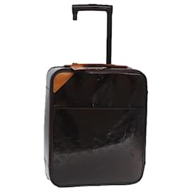 Louis Vuitton-LOUIS VUITTON Monogram Vernis Pegas 45 Suitcase Amarante M91277 LV Auth 99969-Dark red