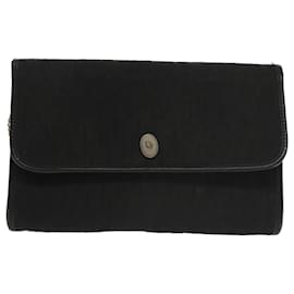 Christian Dior-Christian Dior Trotter Canvas Chain Shoulder Bag Black Auth yk16037-Black