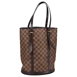 Louis Vuitton-LOUIS VUITTON Damier Ebene Bucket GM Shoulder Bag SPO N42236 LV Auth 102416-Other