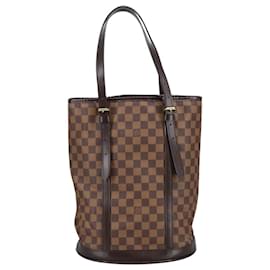 Louis Vuitton-LOUIS VUITTON Damier Ebene Bucket GM Shoulder Bag SPO N42236 LV Auth 102416-Other