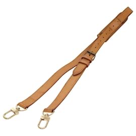 Louis Vuitton-LOUIS VUITTON Adjustable Shoulder Strap Leather 36.2""-44.1"" Beige Auth 103607-Beige