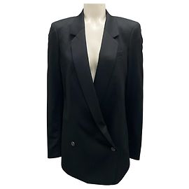 Giacca in lana nera smoking Helmut Lang Nero