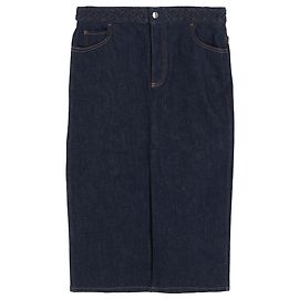 Saia de denim azul com cintura trançada e barra fendida Chloé Azul