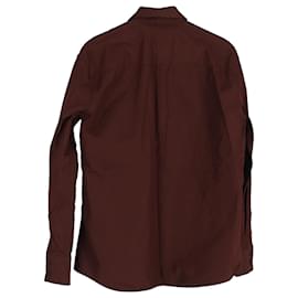 Jil Sander- Jil Sander Button-Down Long Sleeve Shirt in Brown Cotton-Brown